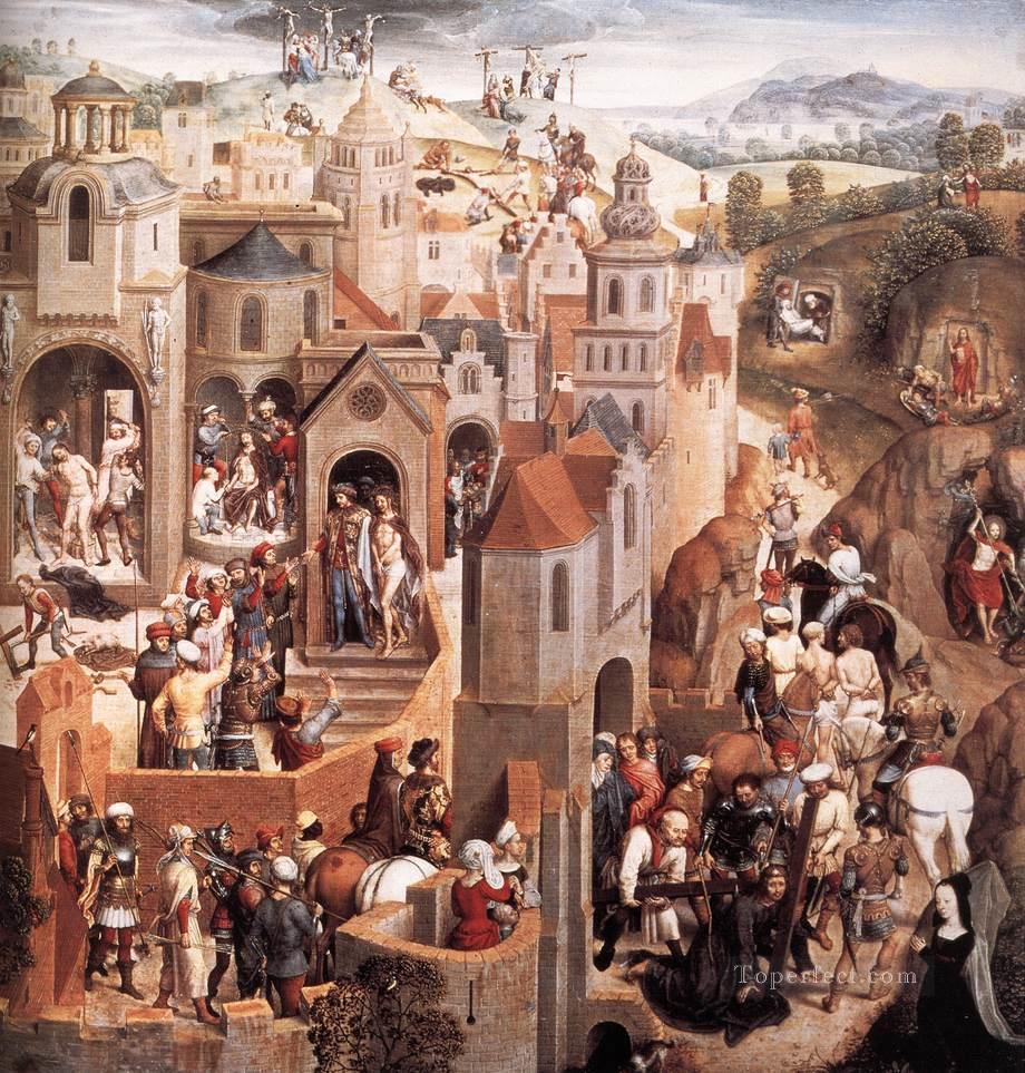 Scènes de la passion du Christ 1470detail2 religieux Hans Memling Peintures à l'huile